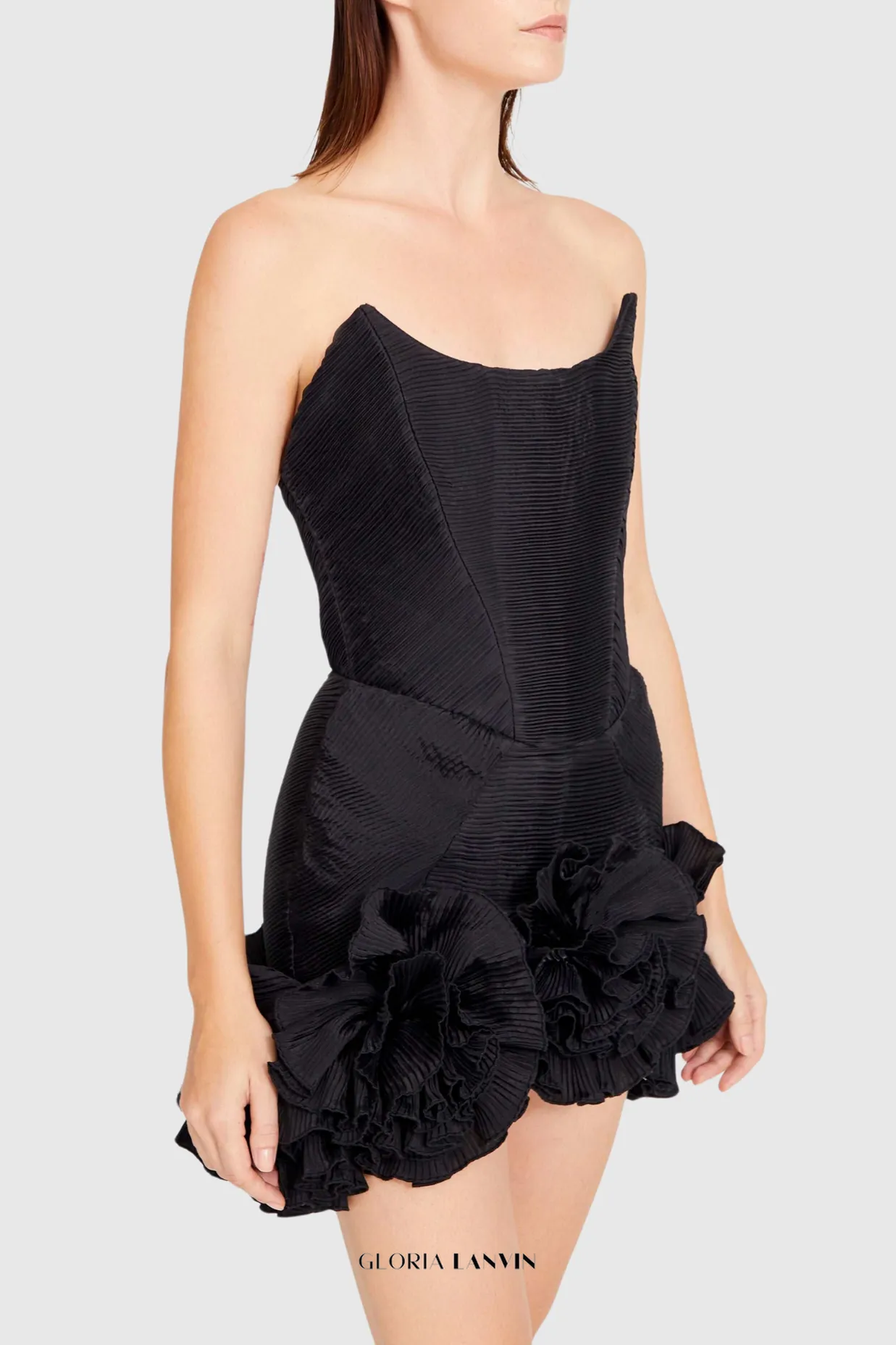 Tatya Flower Strapless Mini Bandage Dress Gloria Lanvin