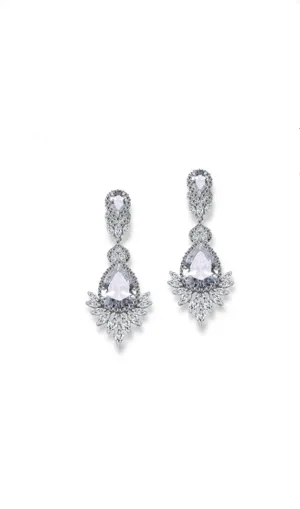 TEMPERAMENT DROP-SHAPED ZIRCON EARRINGS Gloria Lanvin