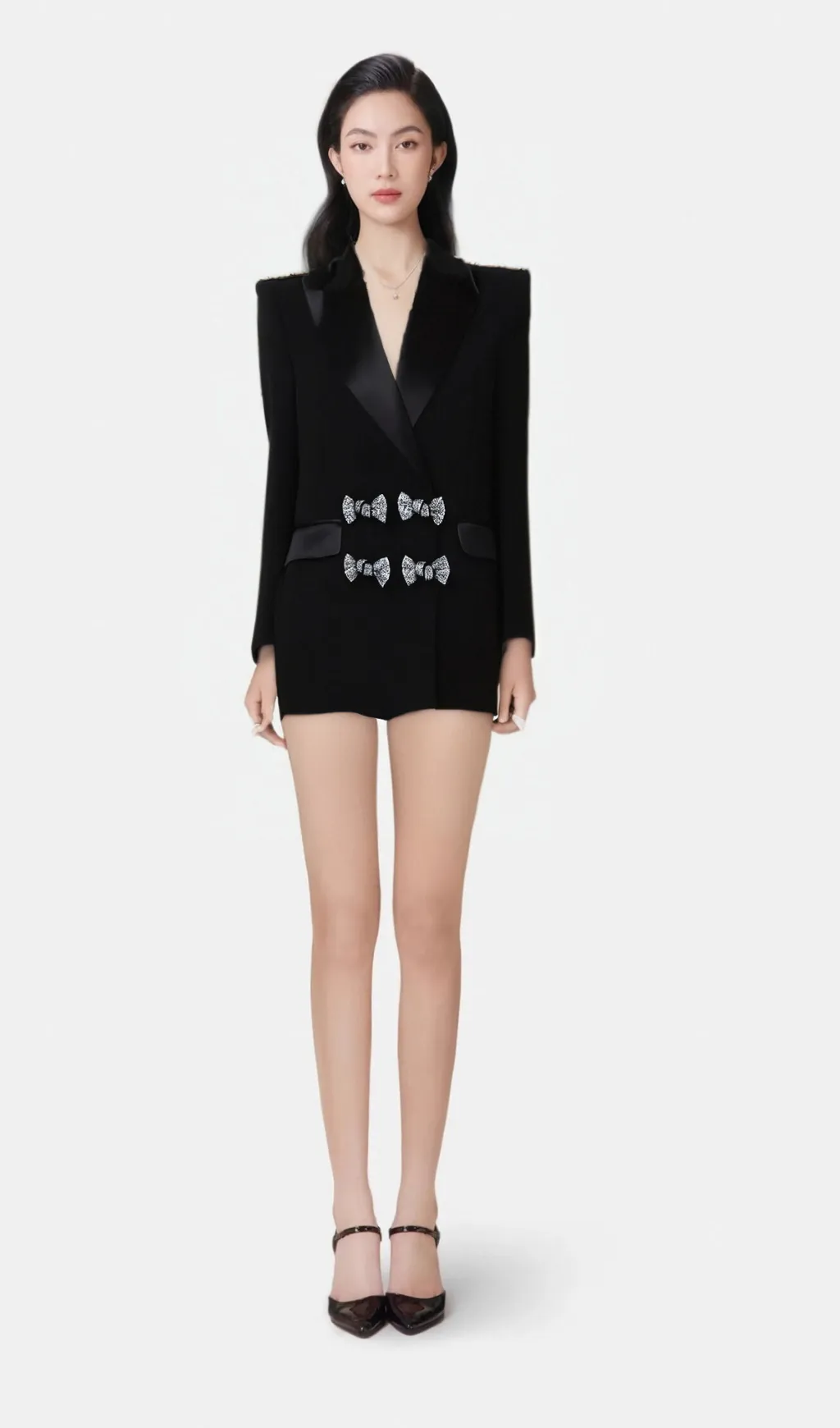 Thala crystal-embellished bow blazer Gloria Lanvin