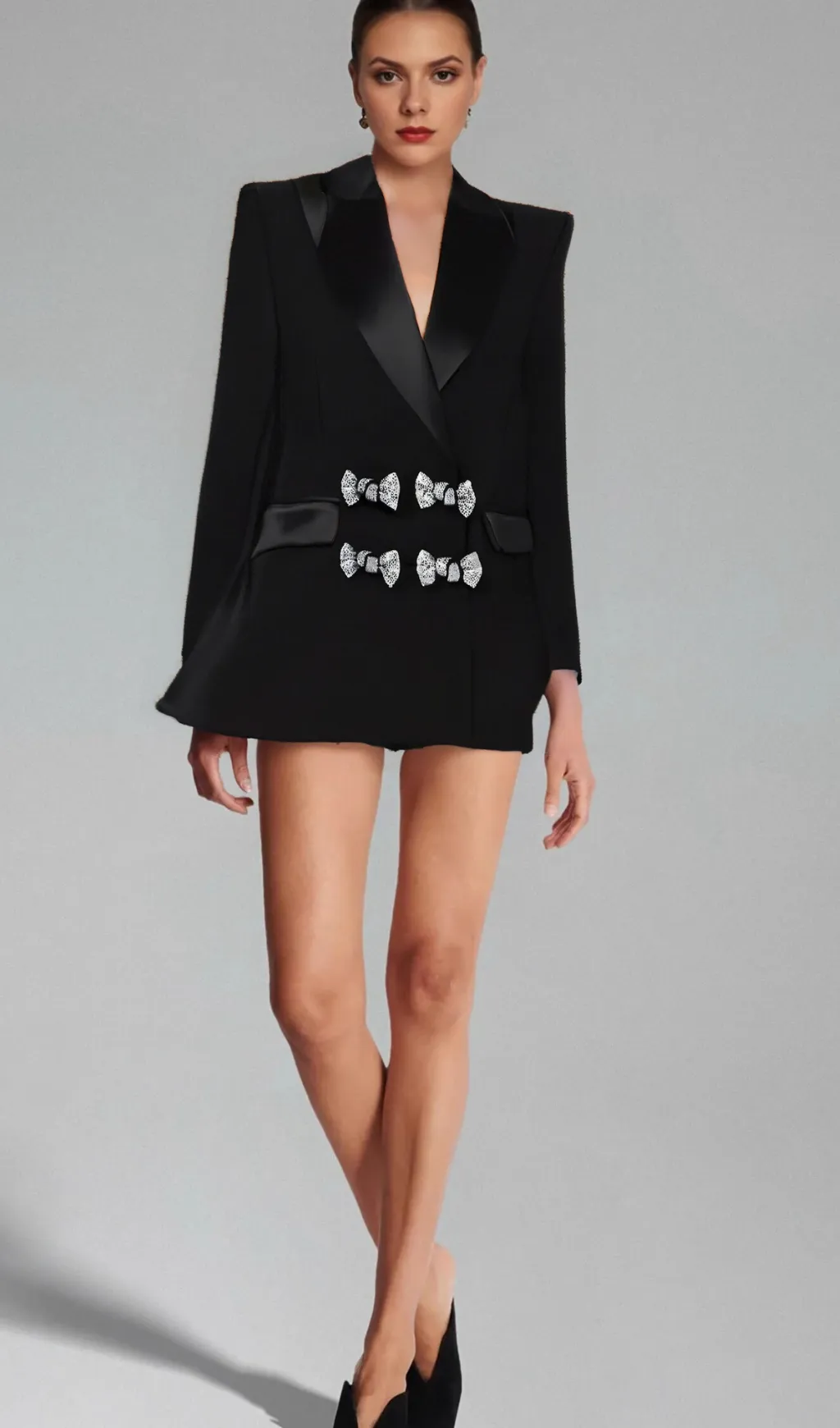 Thala crystal-embellished bow blazer Gloria Lanvin