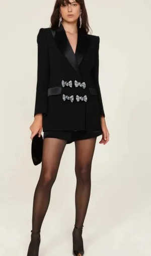 Thala crystal-embellished bow blazer Gloria Lanvin