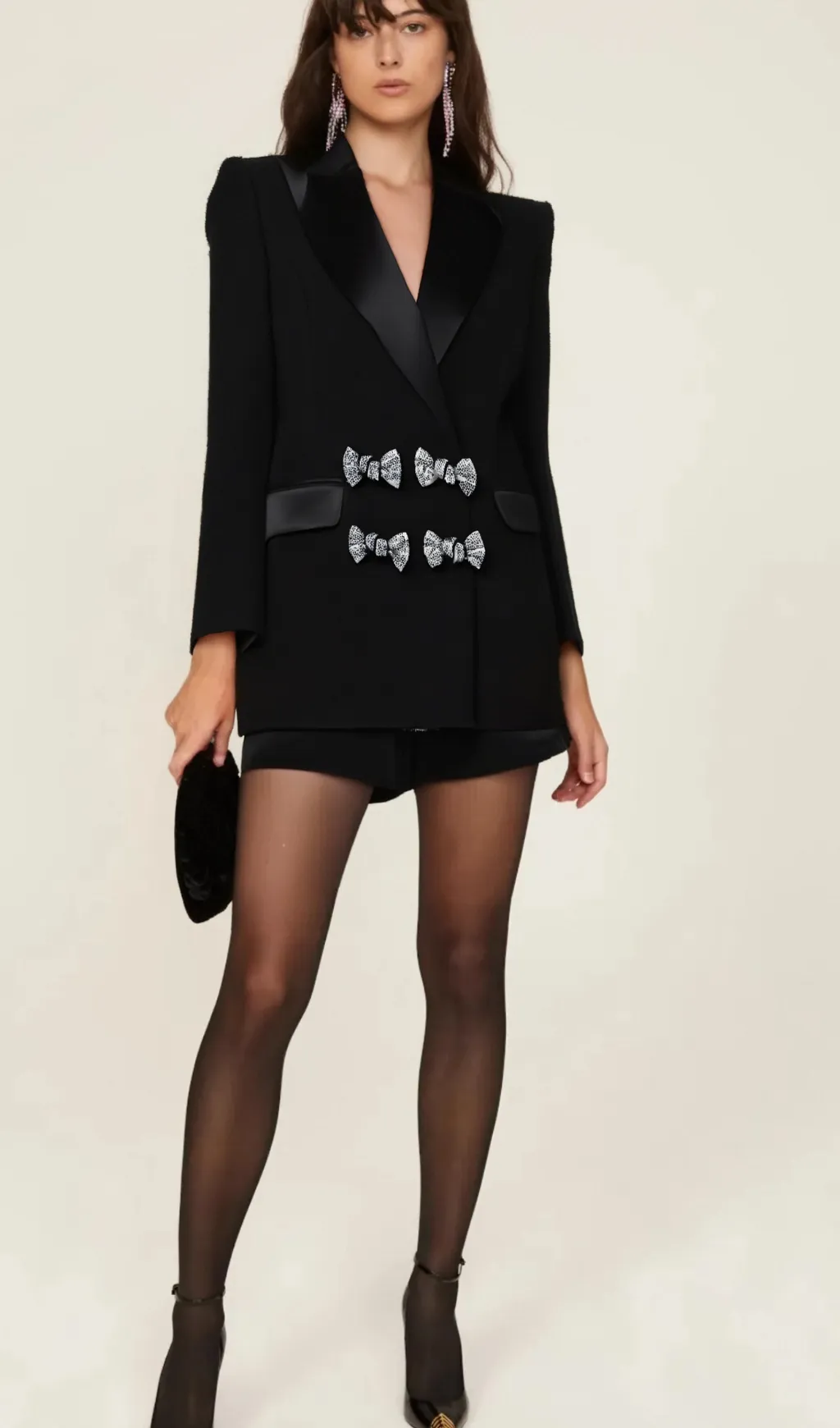 Thala crystal-embellished bow blazer Gloria Lanvin