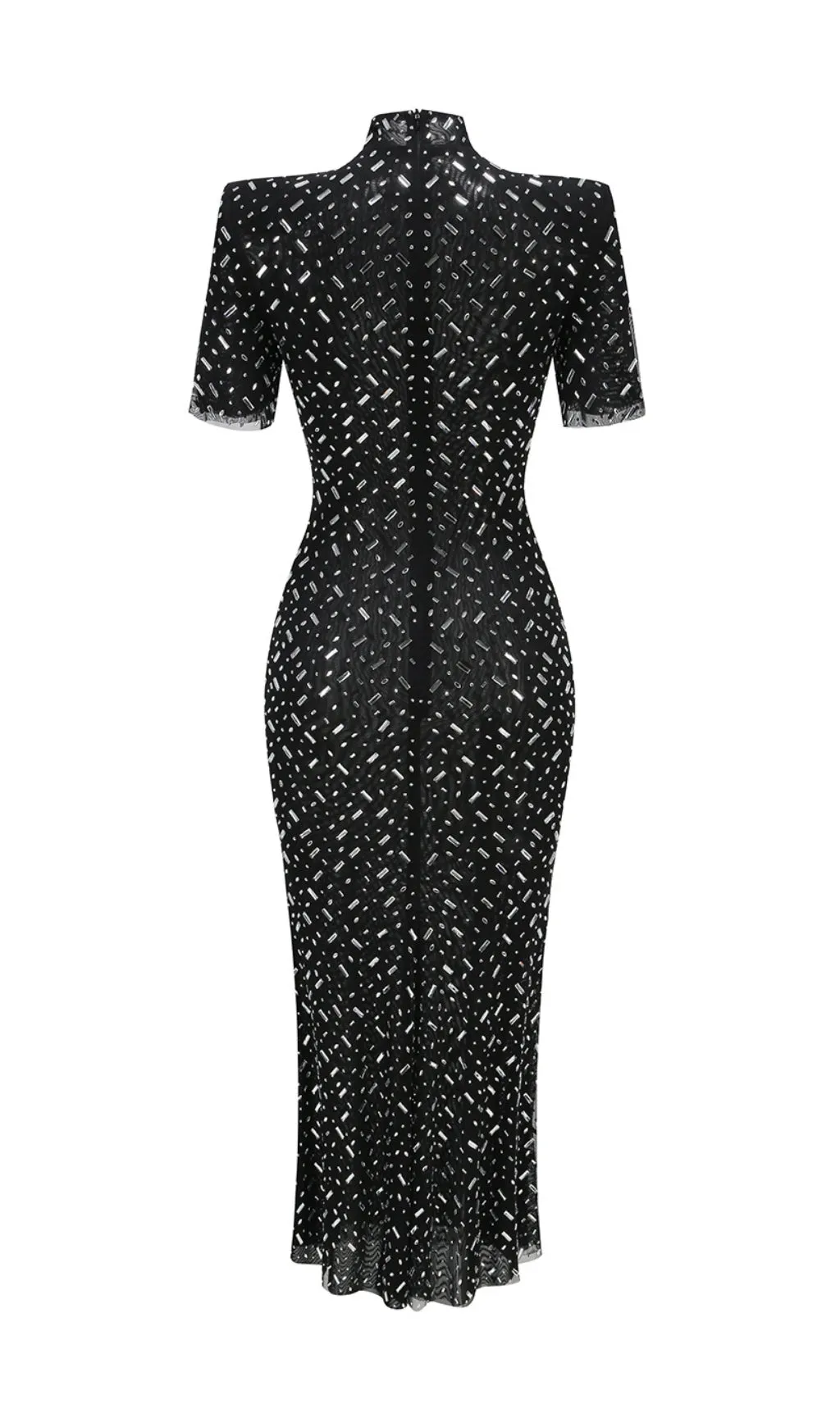 tiffany Crystal embellished Maxi Dress in black Gloria Lanvin