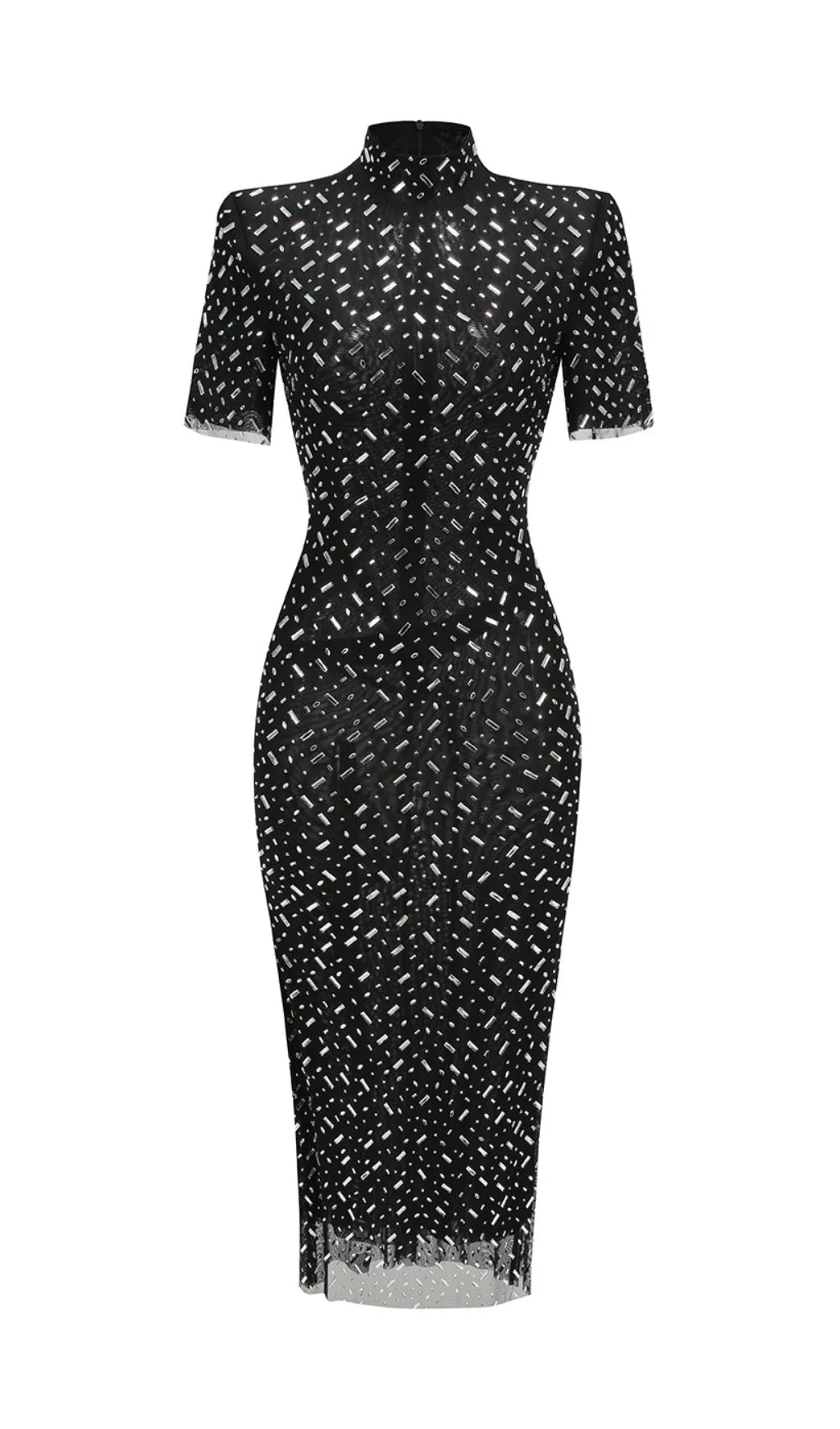 tiffany Crystal embellished Maxi Dress in black Gloria Lanvin