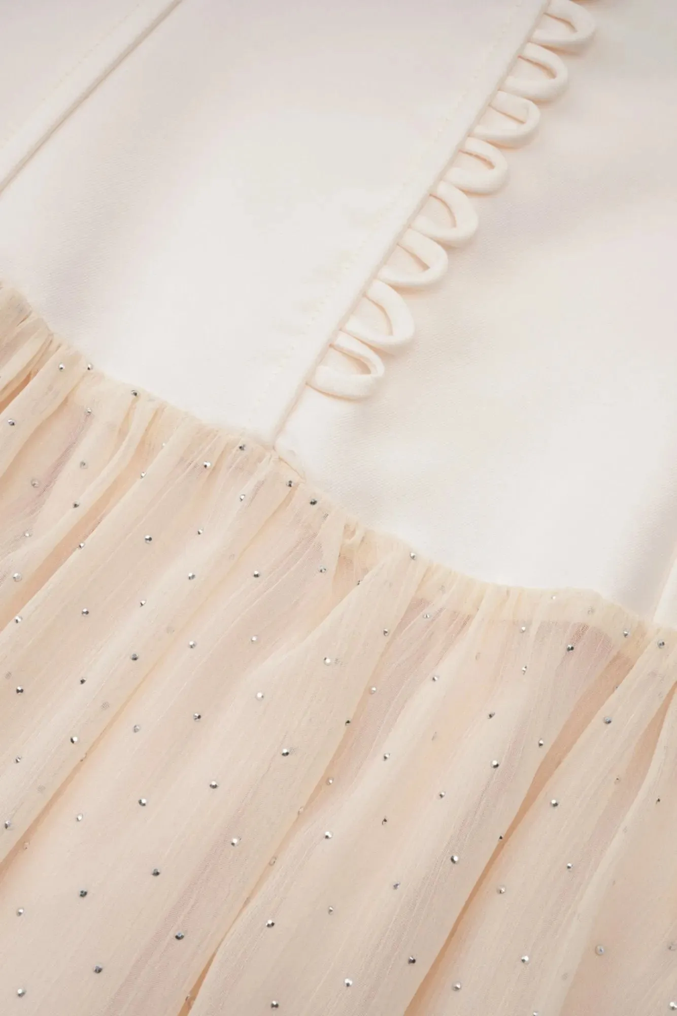 tiffany halterneck tulle overlay maxi dress in apricot Gloria Lanvin