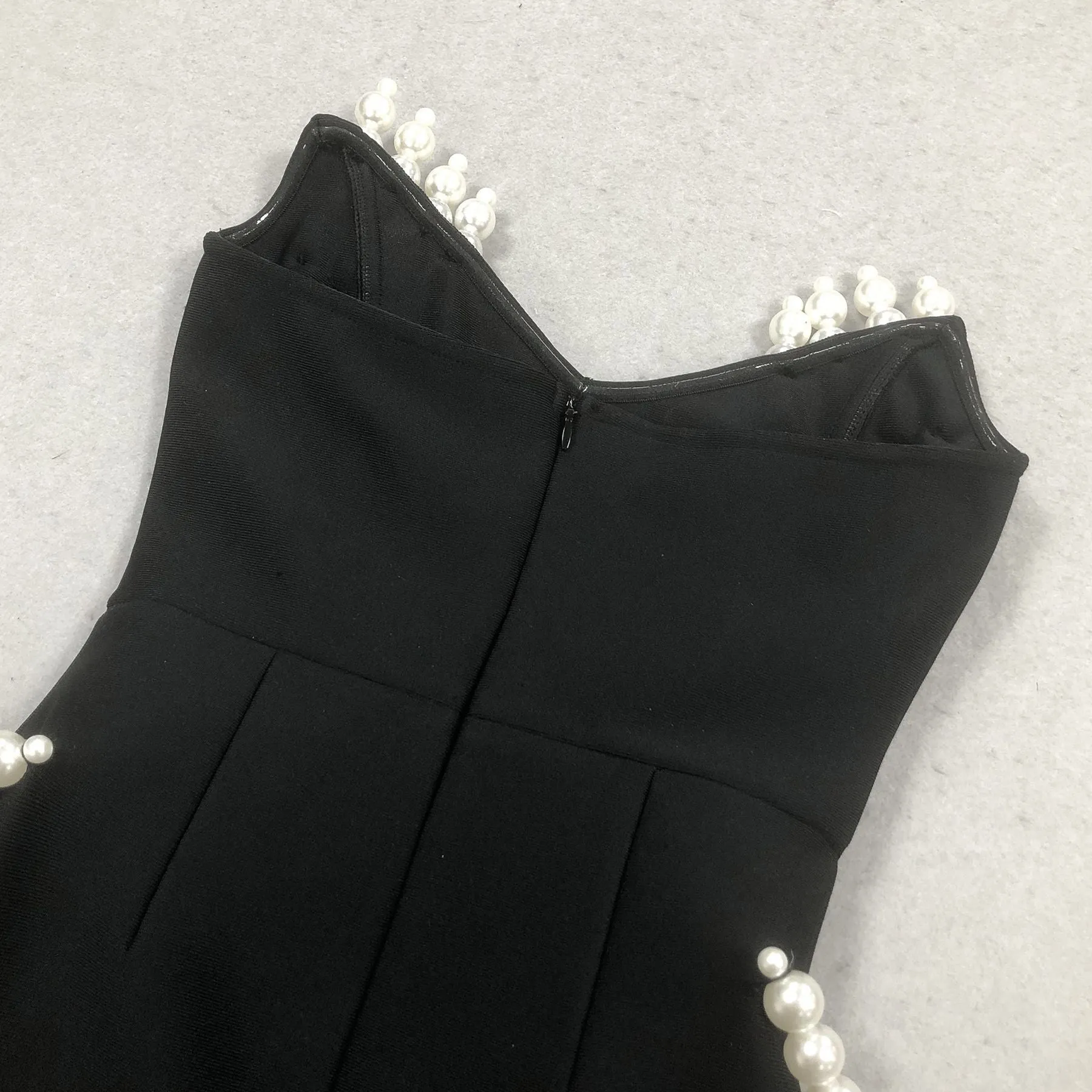 tiffany Pearl Bandage Sleeveless Maxi Dress in black Gloria Lanvin