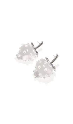 Transparent strawberry acrylic earrings Gloria Lanvin