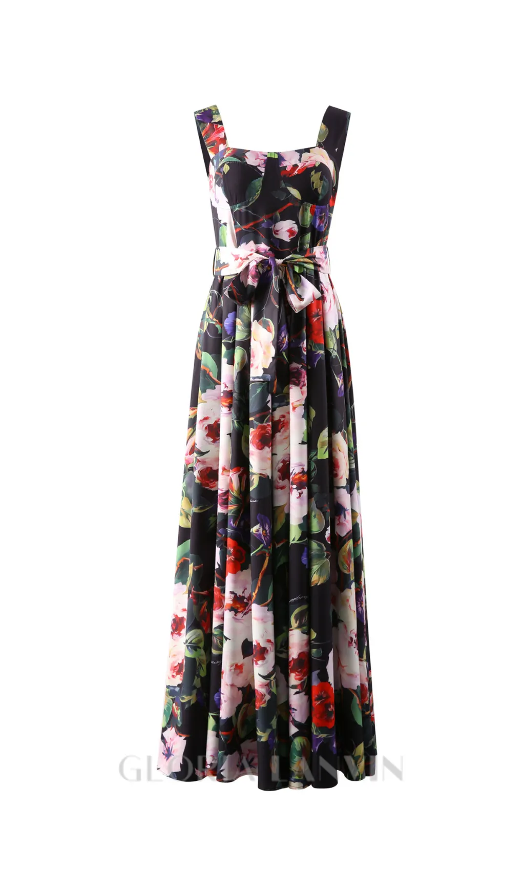 TRUDA MULTICOLOR FLORAL PRINTED MIDI DRESS Gloria Lanvin
