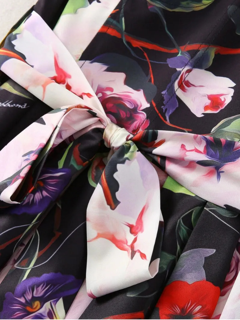 TRUDA MULTICOLOR FLORAL PRINTED MIDI DRESS Gloria Lanvin