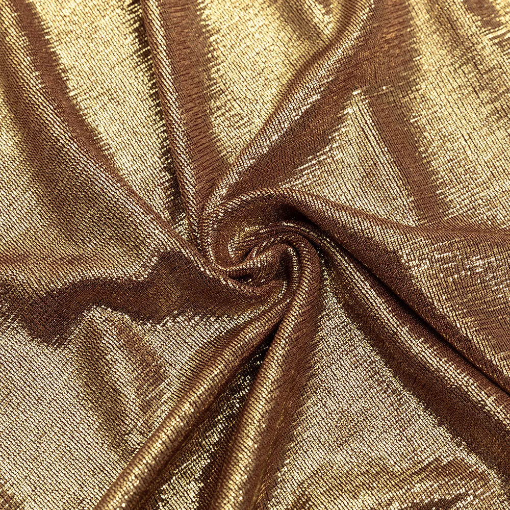TRUMPET LONG-SLEEVE LOW-CUT CUTOUT GOLD MAXI DRESS Gloria Lanvin