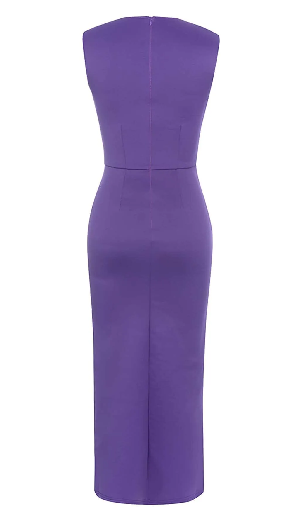 TWIST FRONT CUT OUT MAXI DRESS IN PURPLE Gloria Lanvin