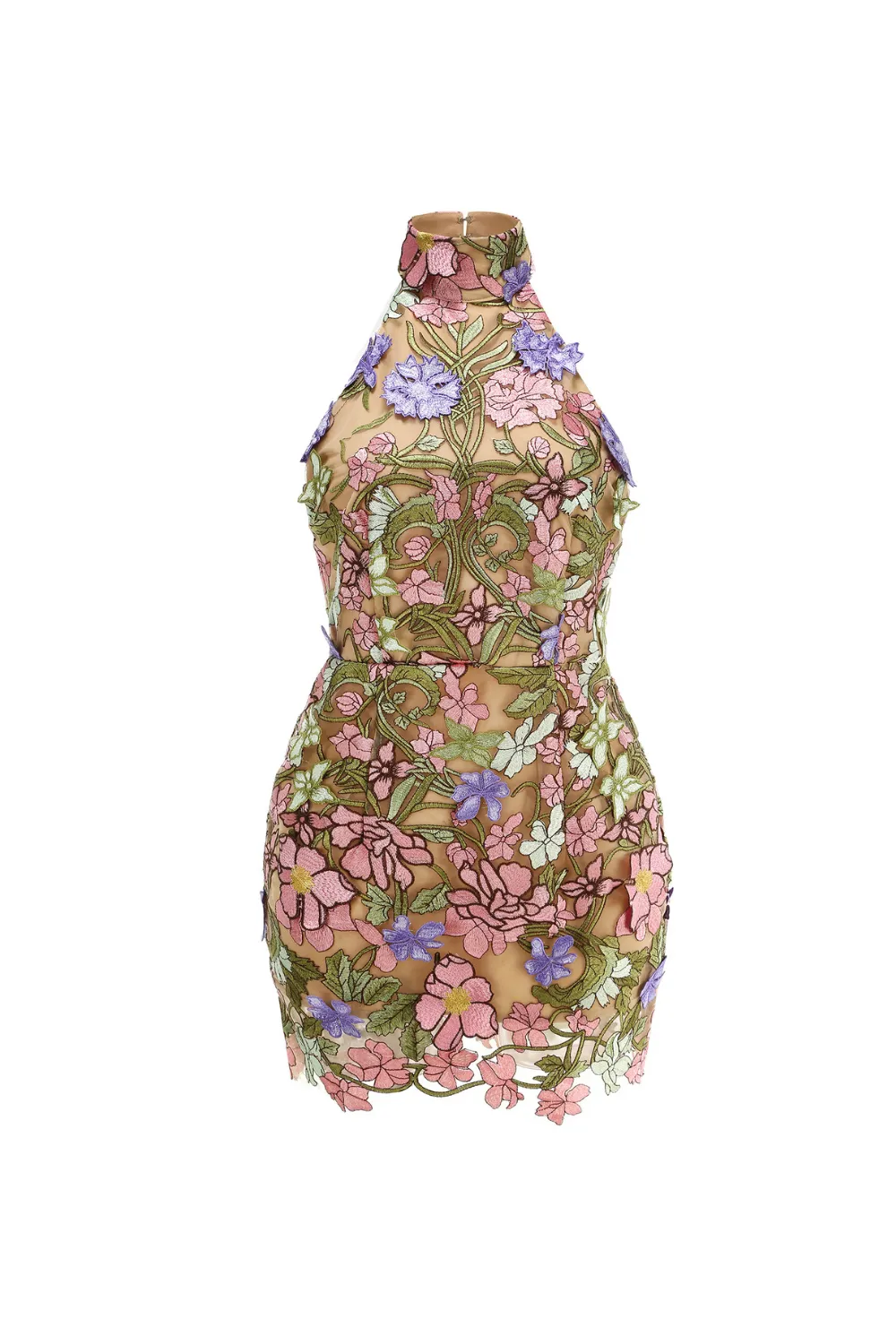 ursula floral print Halter Neck Mini Dress Gloria Lanvin
