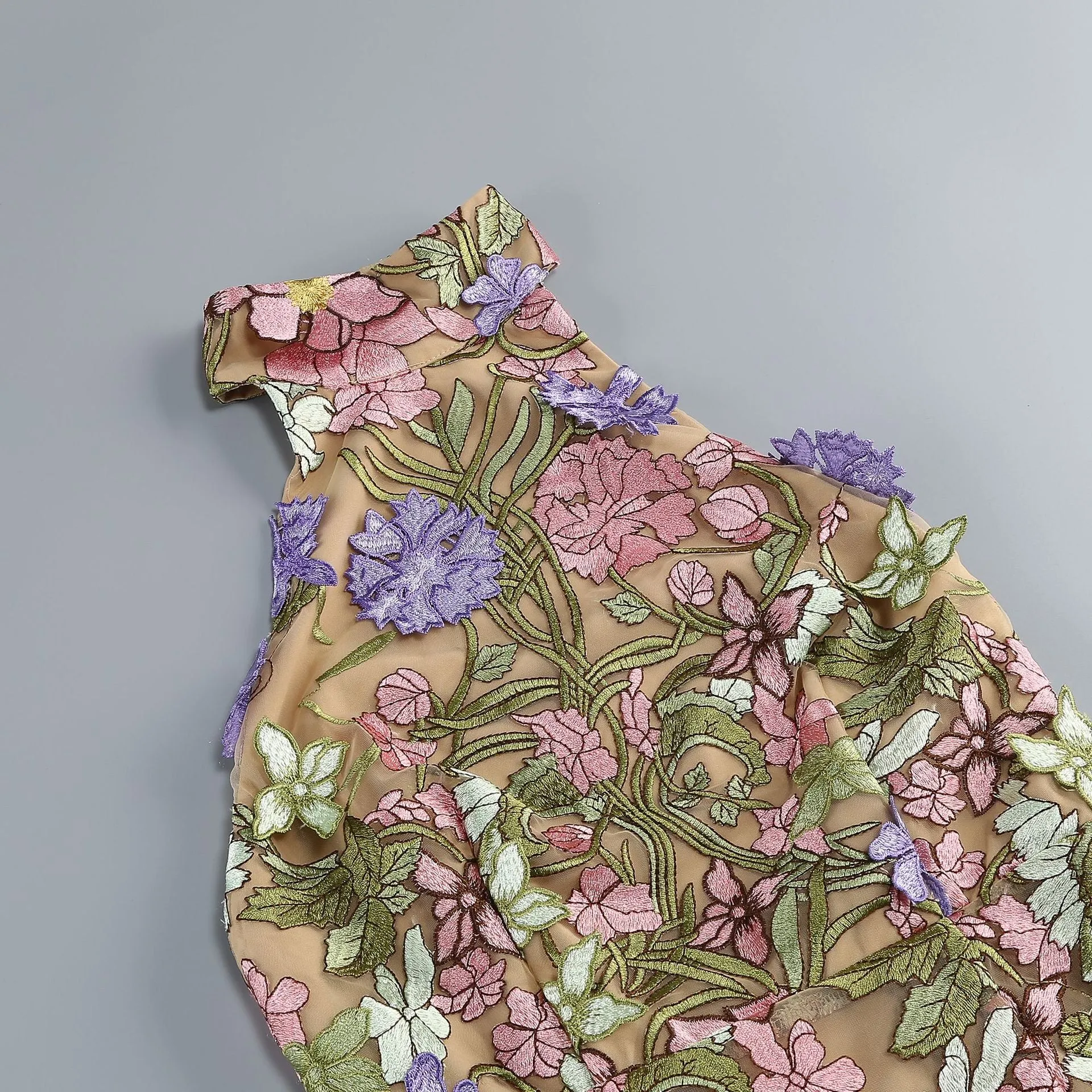 ursula floral print Halter Neck Mini Dress Gloria Lanvin