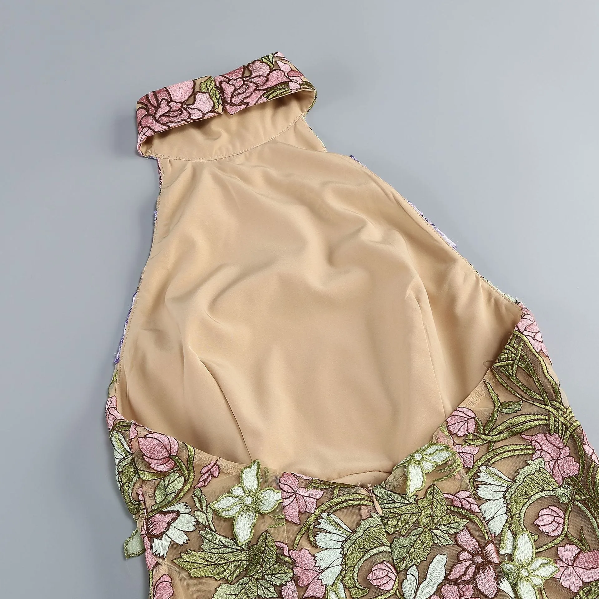 ursula floral print Halter Neck Mini Dress Gloria Lanvin