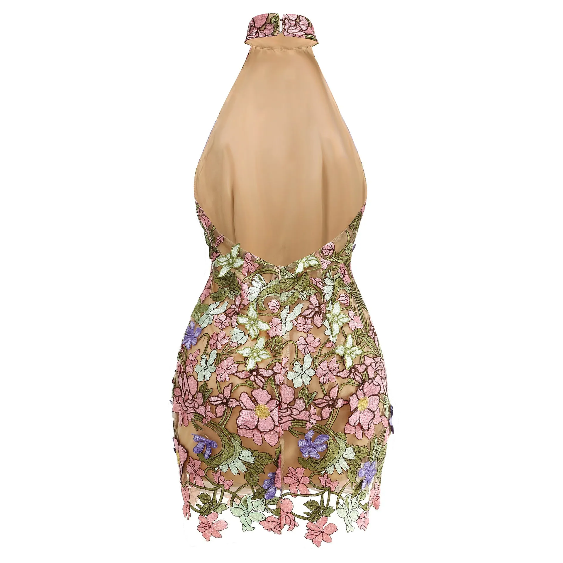 ursula floral print Halter Neck Mini Dress Gloria Lanvin