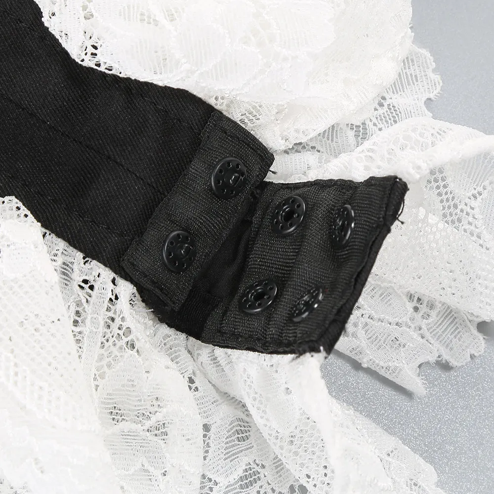 v-neck lace-embellished jumpsuit blazer in black Gloria Lanvin