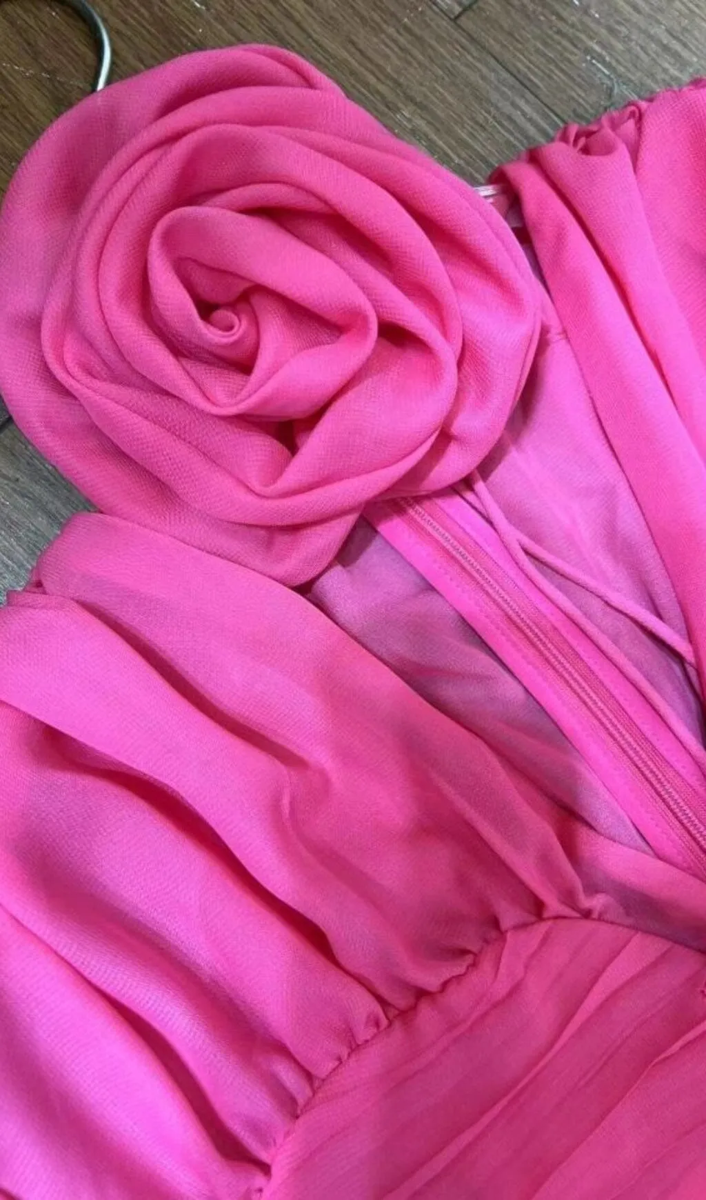 V NECK PINK RUCHED MINI DRESS Gloria Lanvin