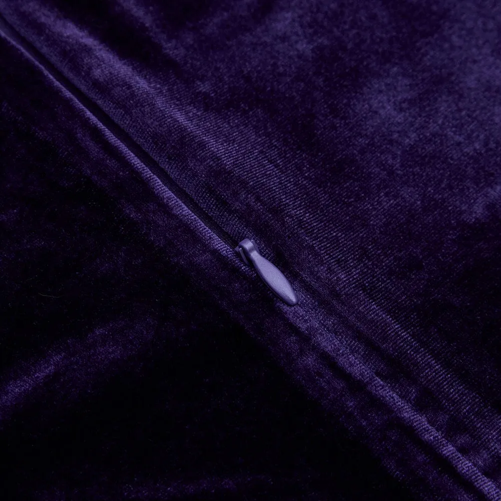 VELVET PERSPECTIVE TULLE STITCHING BAG HIP DRESS IN PURPLE Gloria Lanvin
