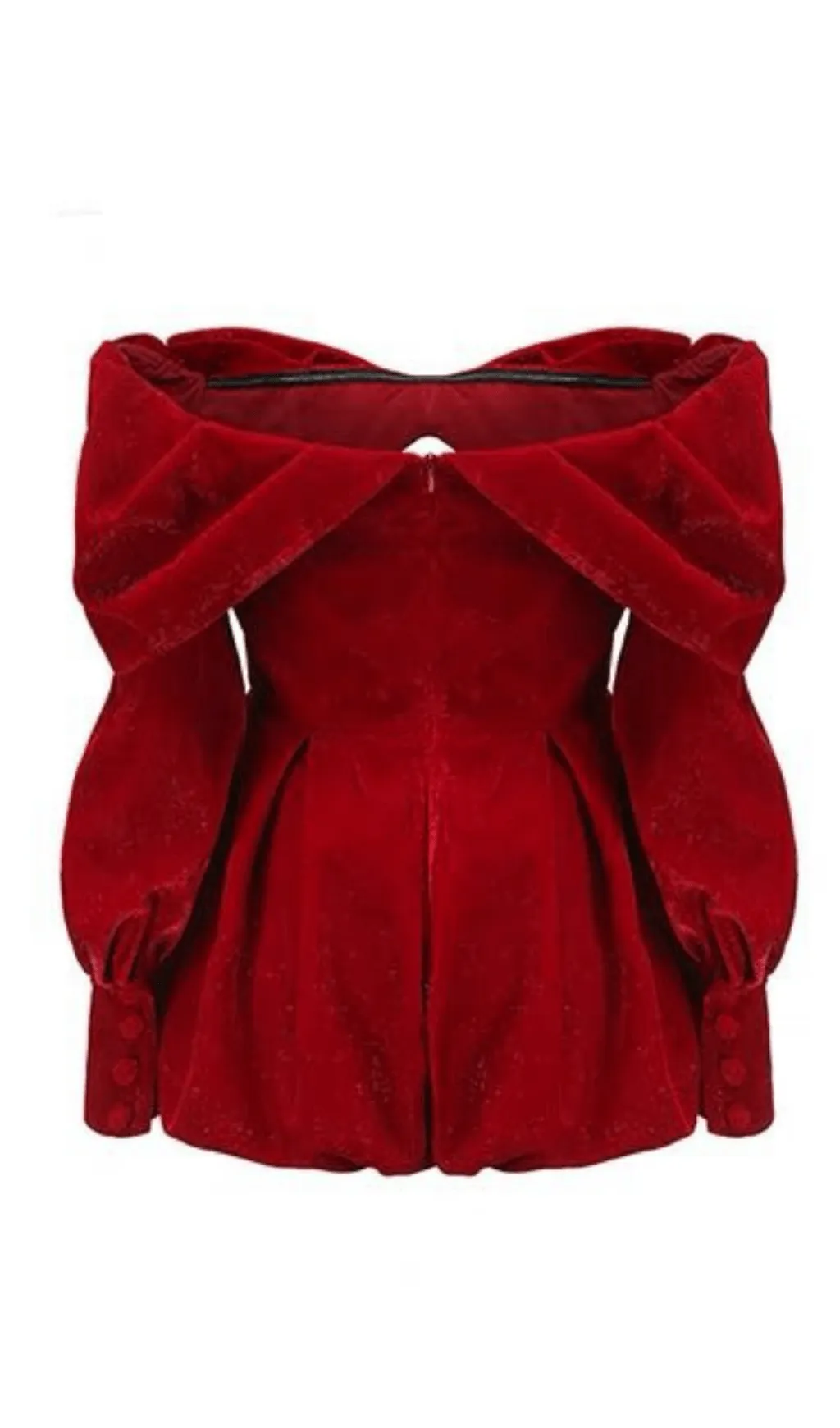 VELVET STRAPLESS MINI DRESS IN RED Gloria Lanvin