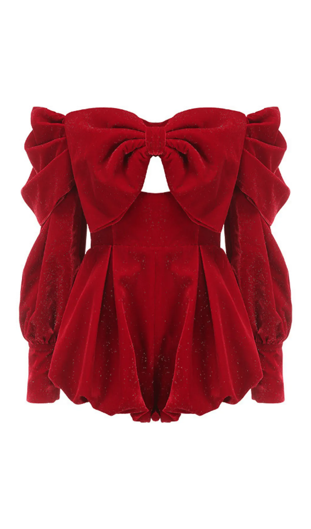VELVET STRAPLESS MINI DRESS IN RED Gloria Lanvin