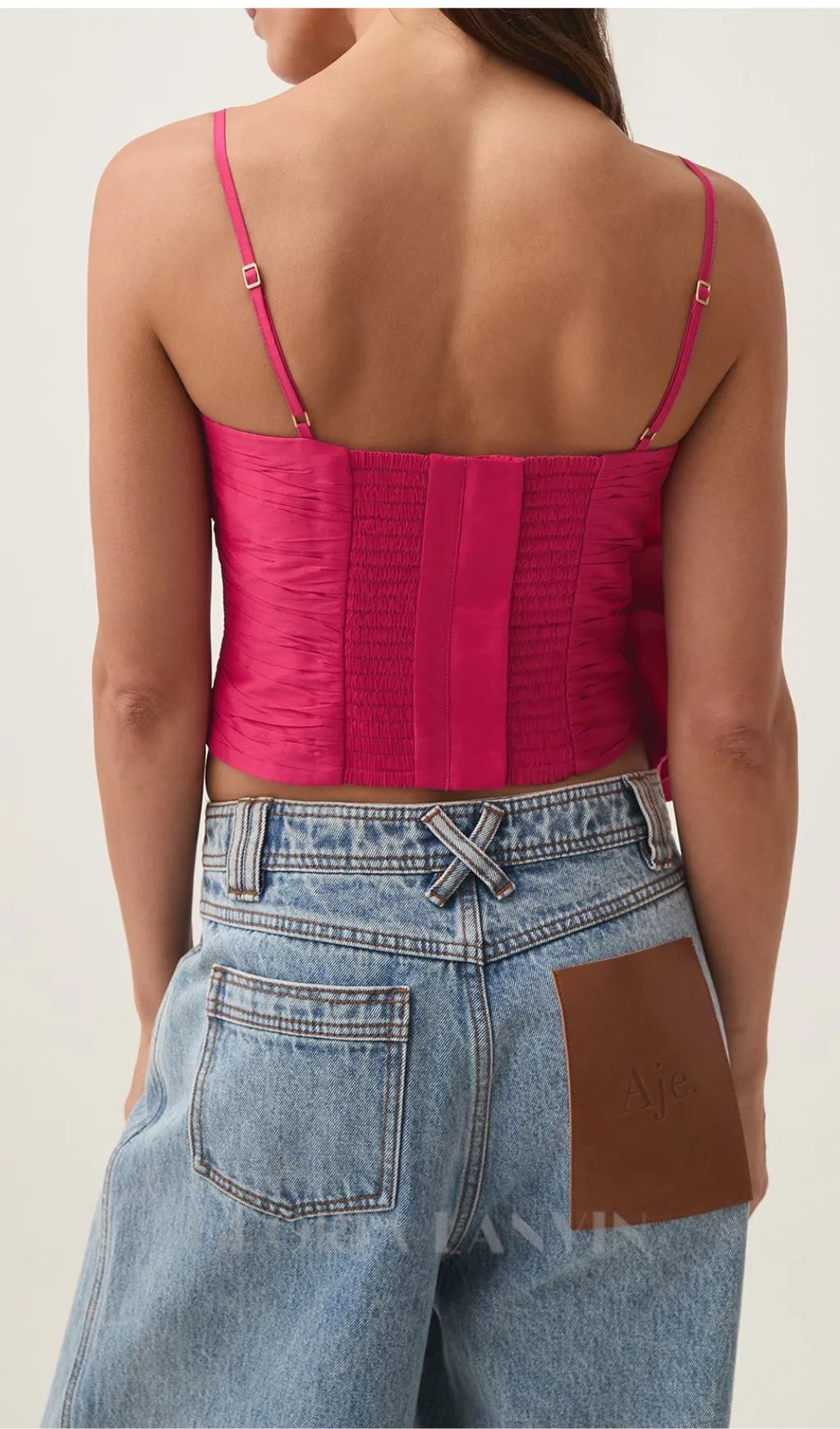 VERA POTION SPIRAL TOP IN RED Gloria Lanvin