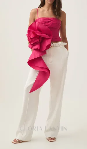VERA POTION SPIRAL TOP IN RED Gloria Lanvin