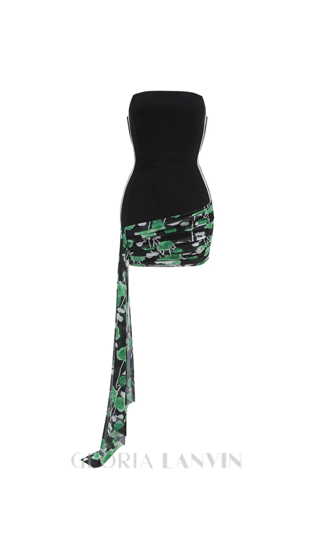 VERA ROSE PRINT STRAPLESS MINI DRESS Gloria Lanvin