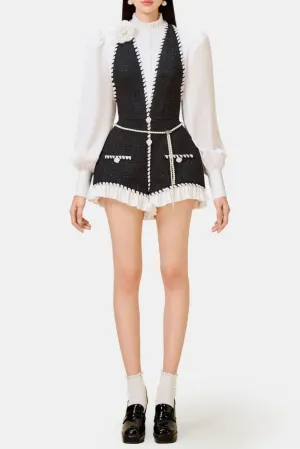 vicky Halter Tweed Shirt Romper Gloria Lanvin