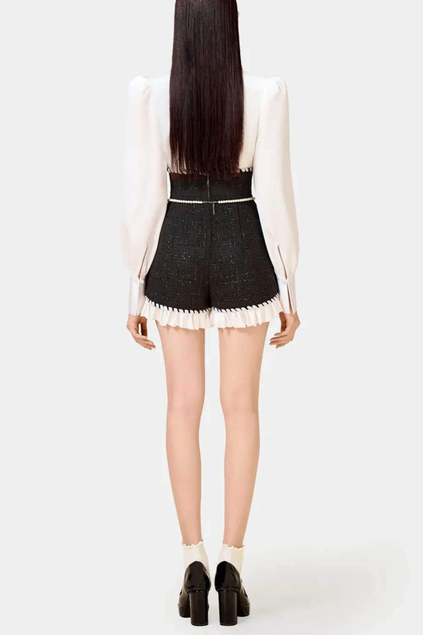 vicky Halter Tweed Shirt Romper Gloria Lanvin