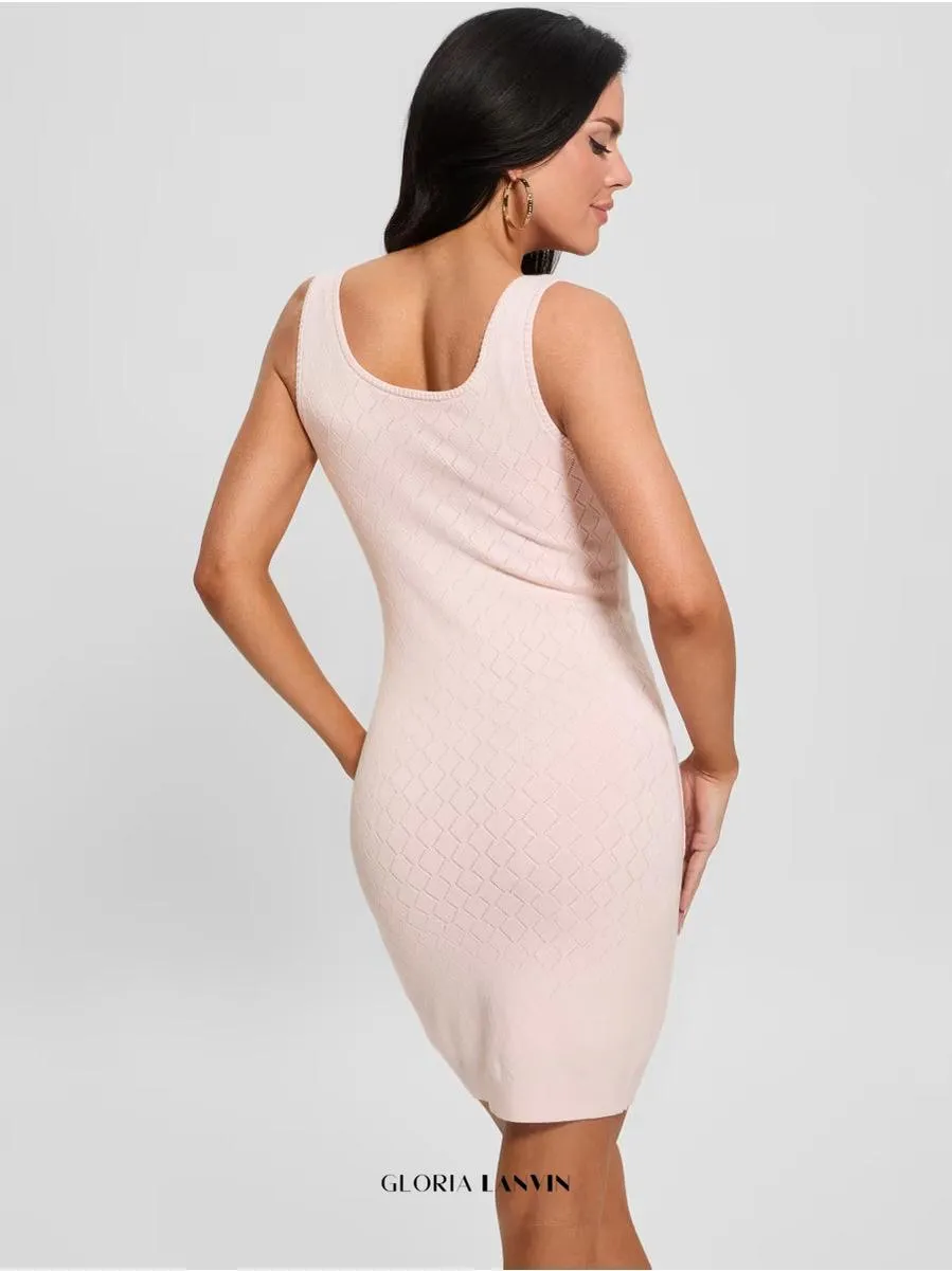 victoria sweater mini dress in pink Gloria Lanvin