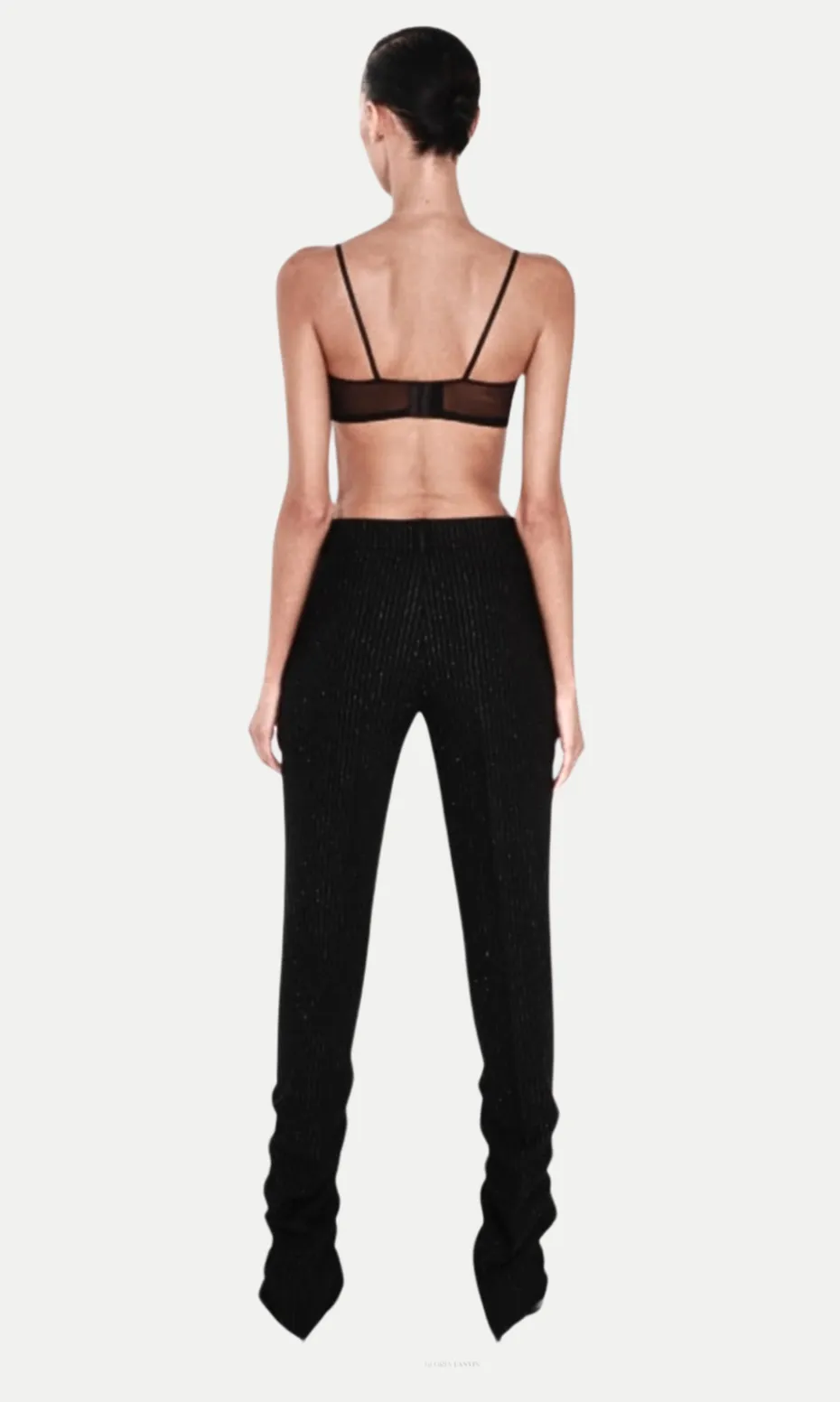 Vieby Leaf Crystal Bralette in Black Gloria Lanvin