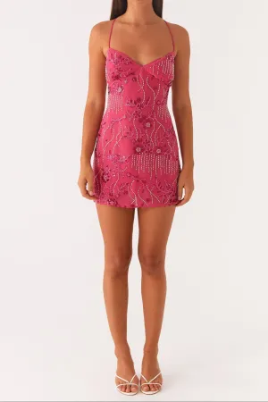 Vietta Sequin Cami Mini Dress in Fuchsia Gloria Lanvin