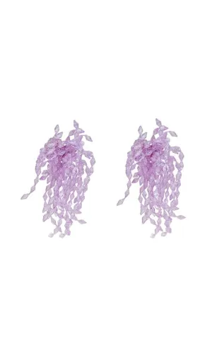 Violet Crystal earrings Gloria Lanvin