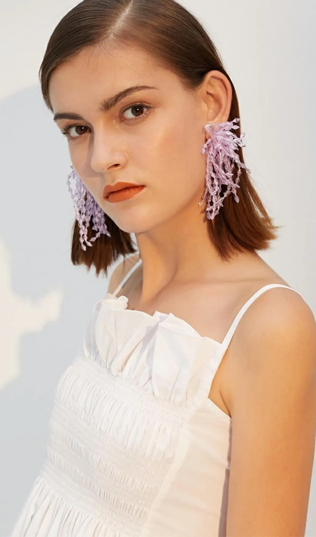 Violet Crystal earrings Gloria Lanvin