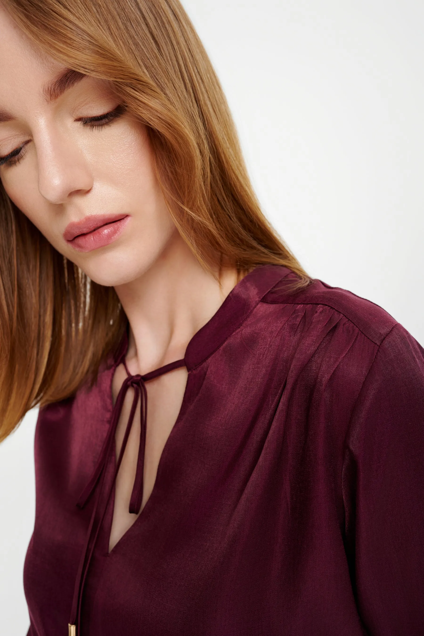 Viscose blouse in burgundy Gloria Lanvin