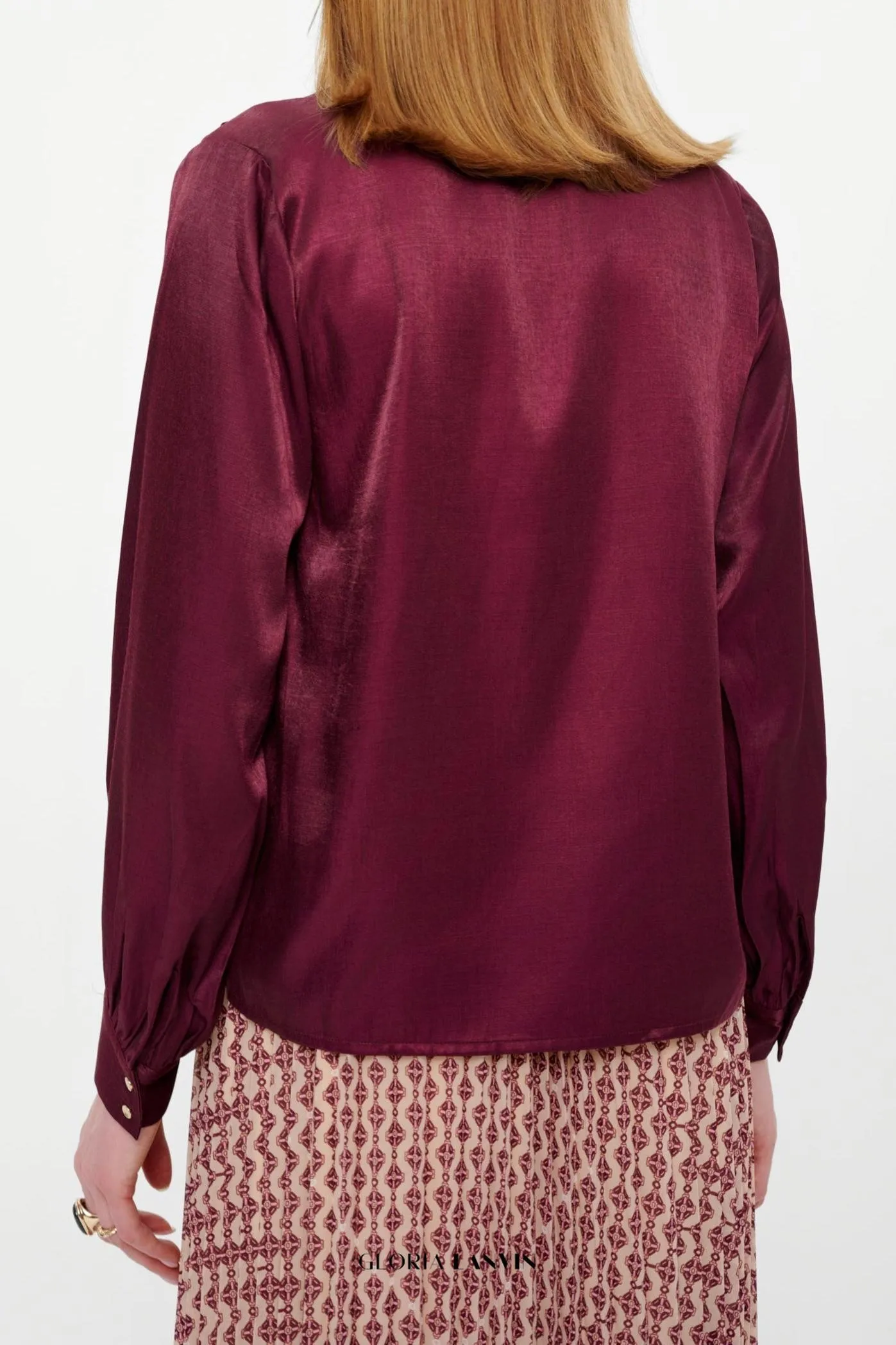 Viscose blouse in burgundy Gloria Lanvin