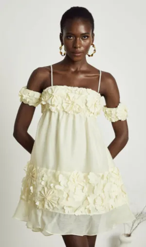 Vivien floral-appliqu off-shoulder mini dress Gloria Lanvin