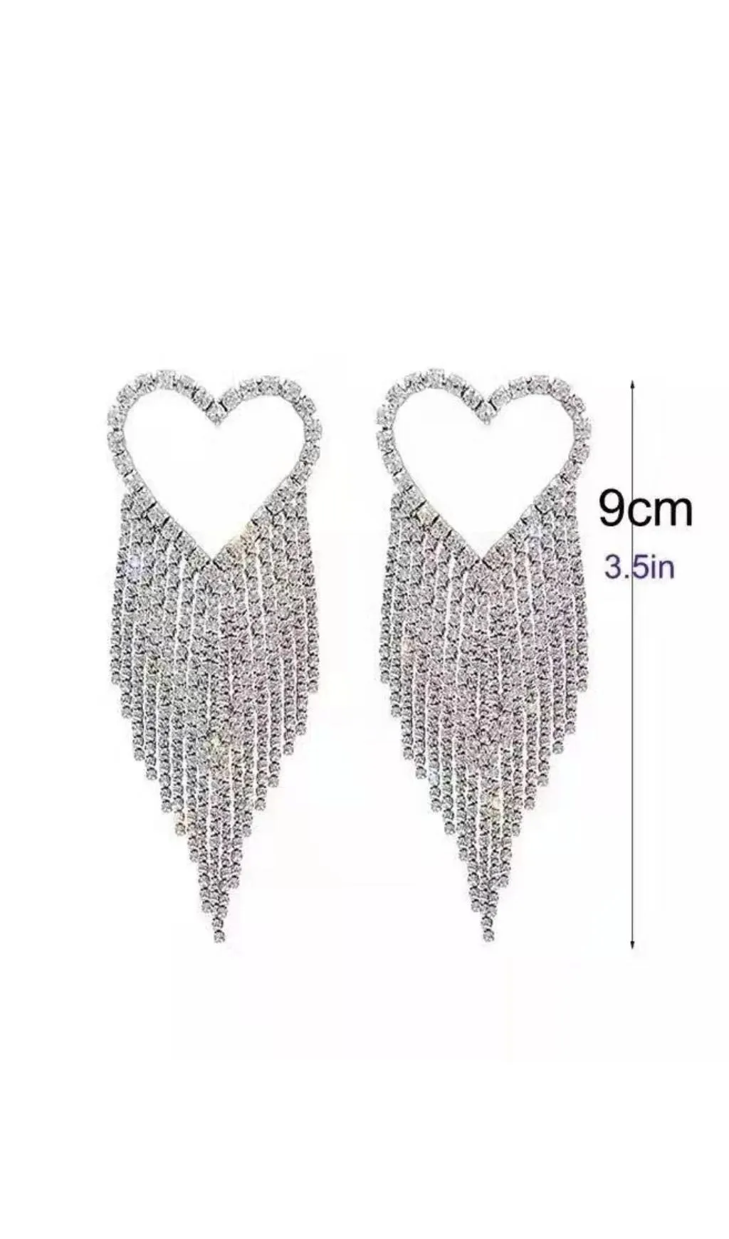 Vonde Rhinestone Tassel Earrings Gloria Lanvin