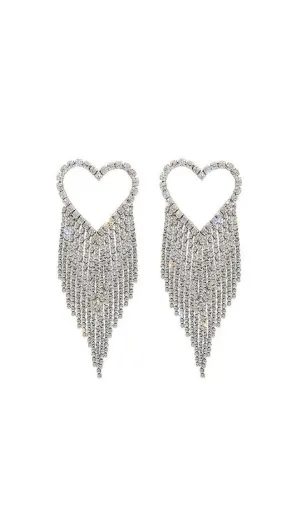 Vonde Rhinestone Tassel Earrings Gloria Lanvin