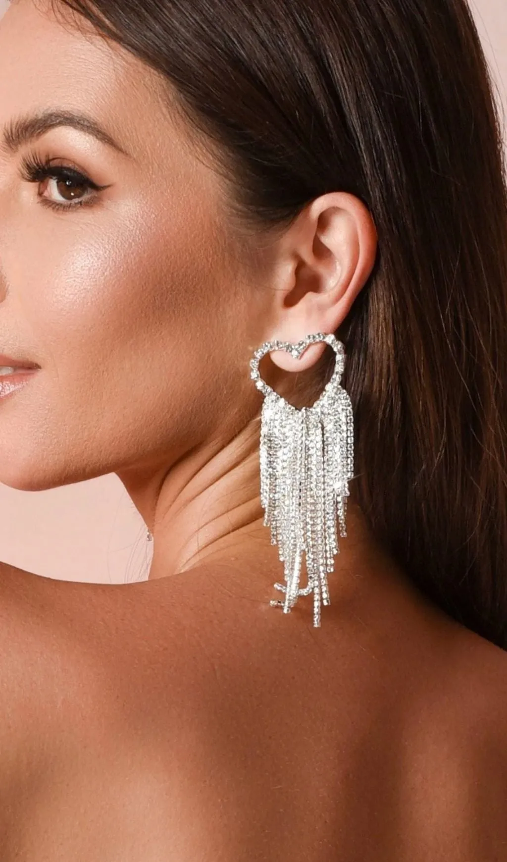 Vonde Rhinestone Tassel Earrings Gloria Lanvin