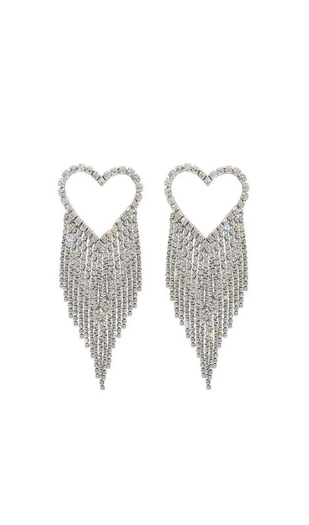 Vonde Rhinestone Tassel Earrings Gloria Lanvin