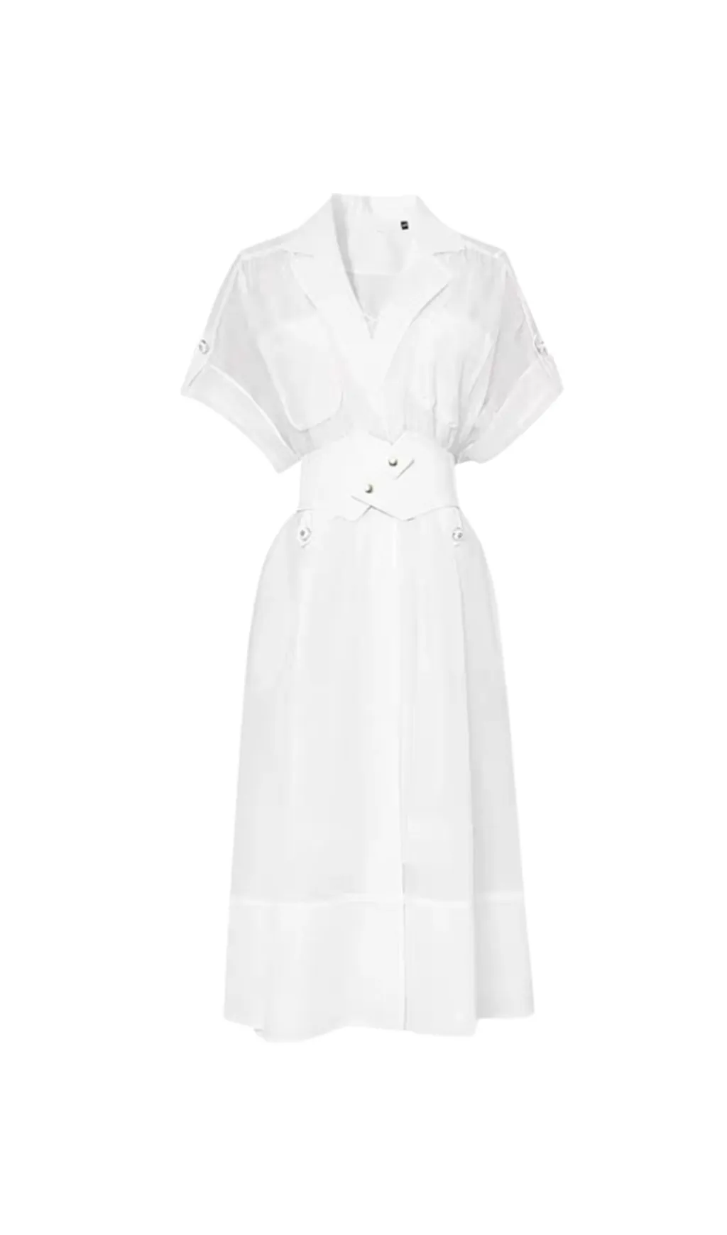 WAISTBAND GAUZE MIDI DRESS Gloria Lanvin