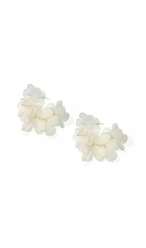 White Artificial water earrings Gloria Lanvin