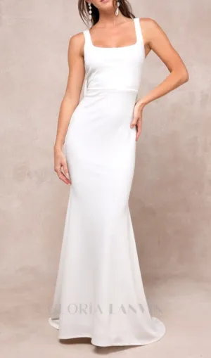 white bow square neck backless maxi dress Gloria Lanvin