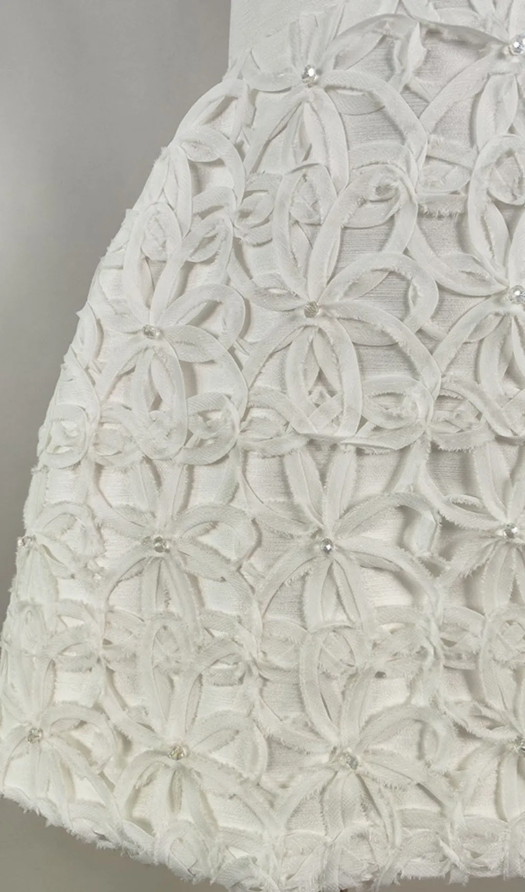 WHITE EMBELLISHED STRAPLESS MINI DRESS Gloria Lanvin