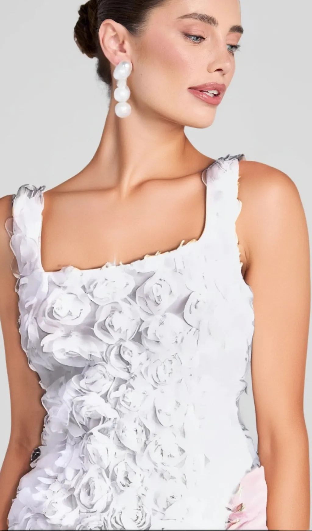 WHITE FLOWER MINI DRESS Gloria Lanvin
