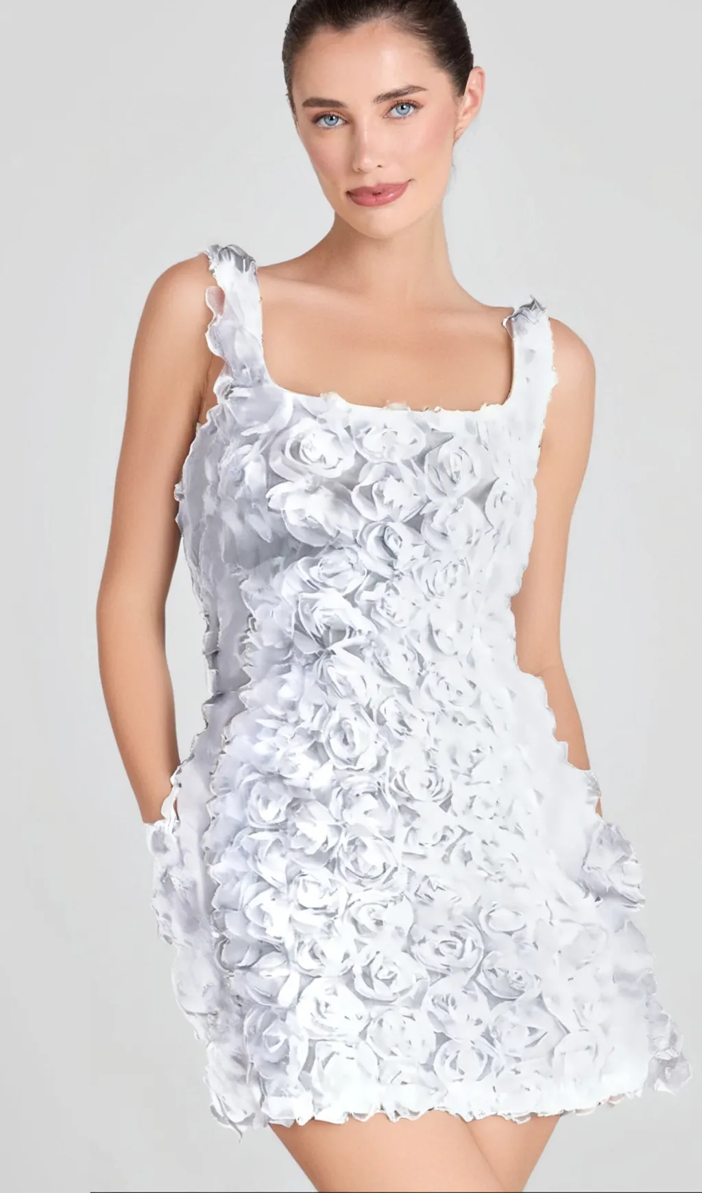 WHITE FLOWER MINI DRESS Gloria Lanvin