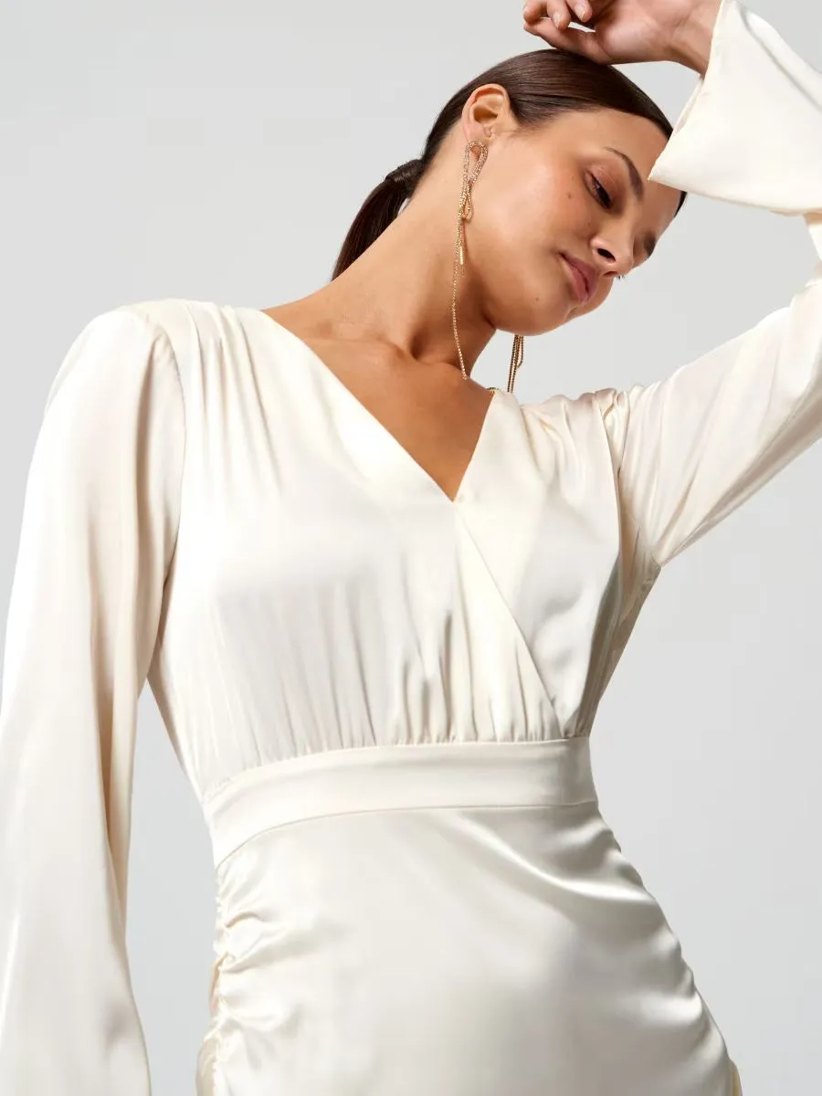 White Long Sleeve Mini dress Gloria Lanvin