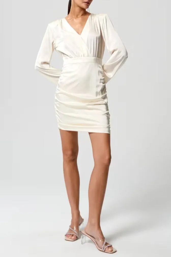 White Long Sleeve Mini dress Gloria Lanvin