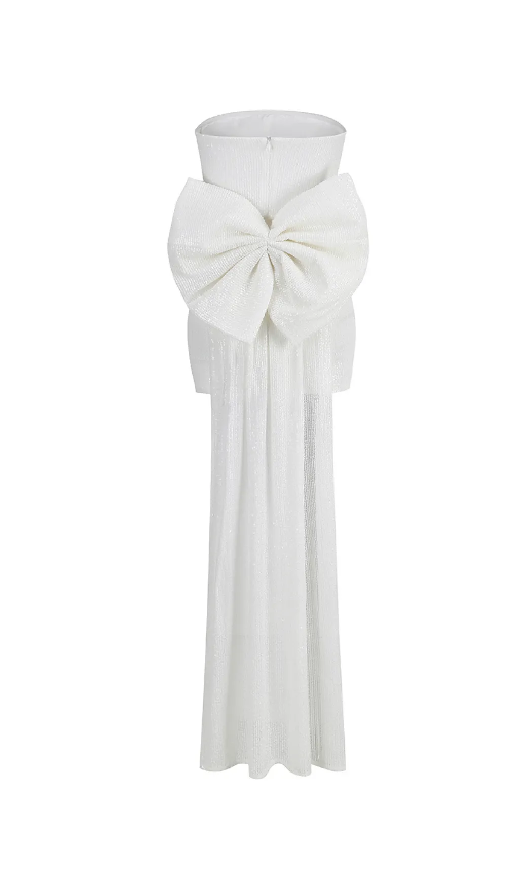WHITE STRAPLESS BOW MINI DRESS Gloria Lanvin